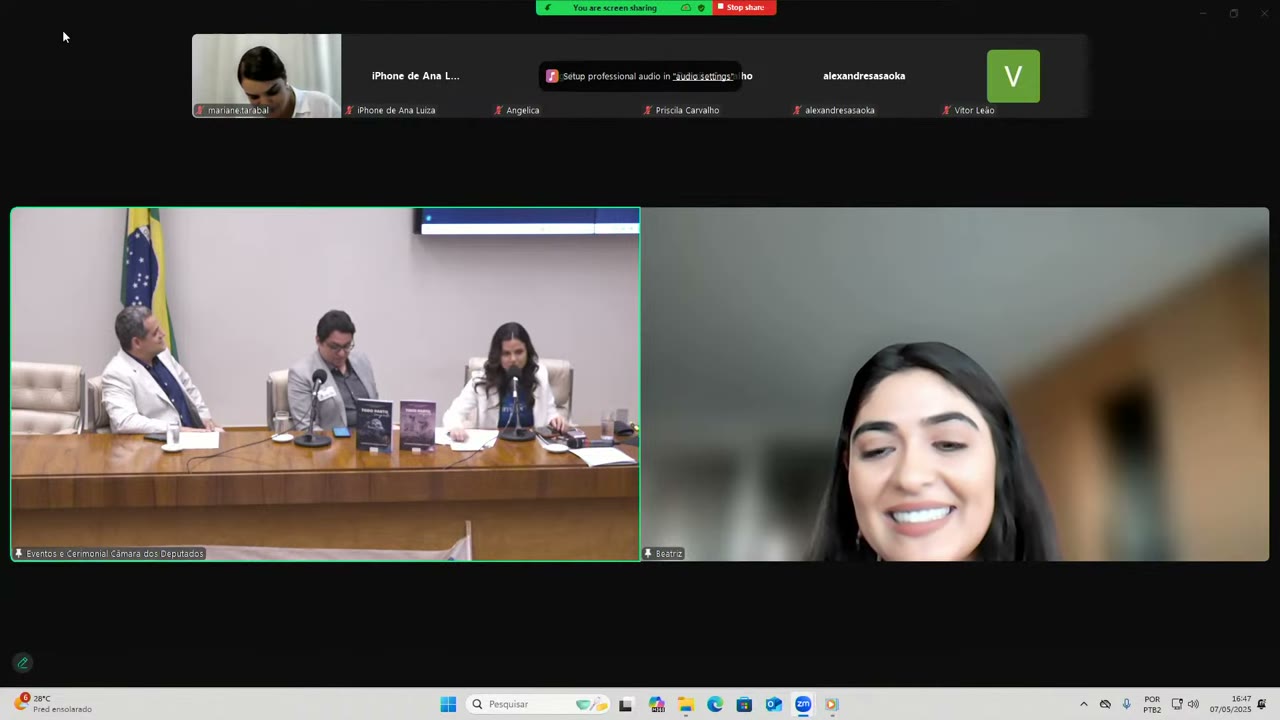 Vídeo do evento em 40:27