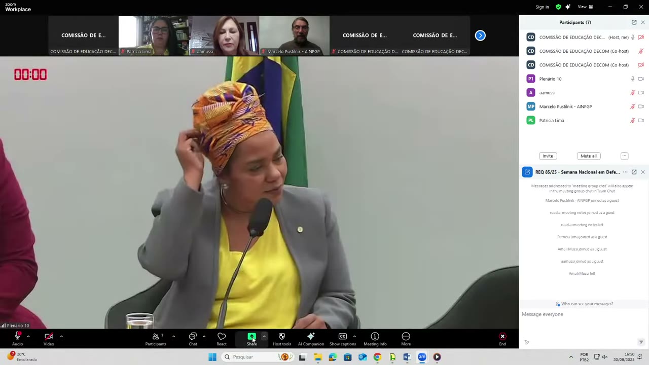 Vídeo do evento em 36:20