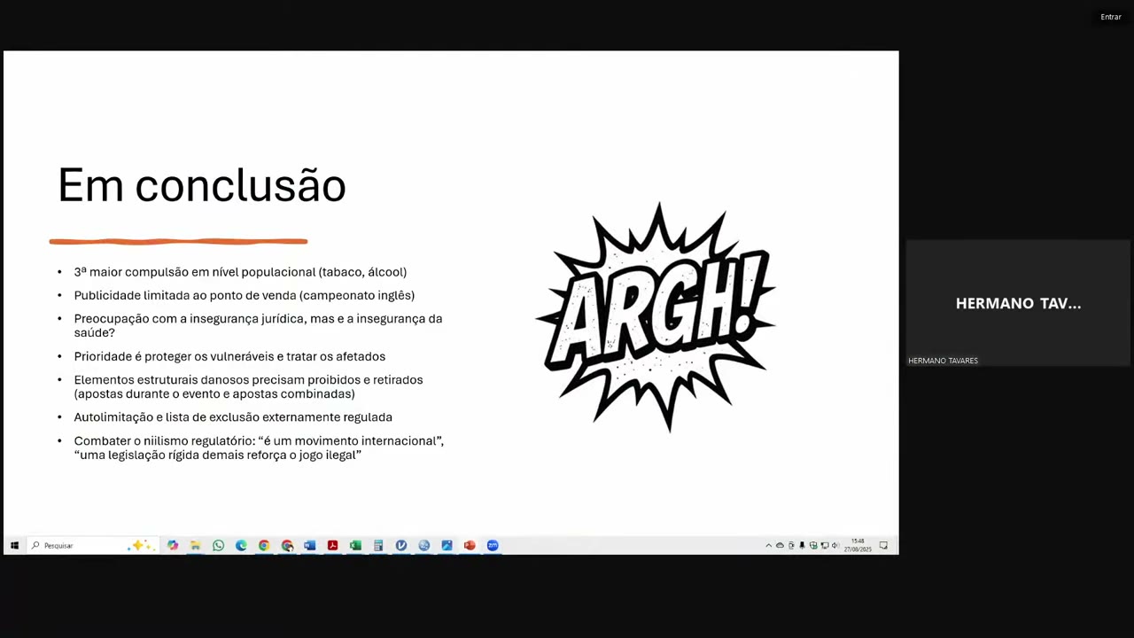Vídeo do evento em 1:26:32