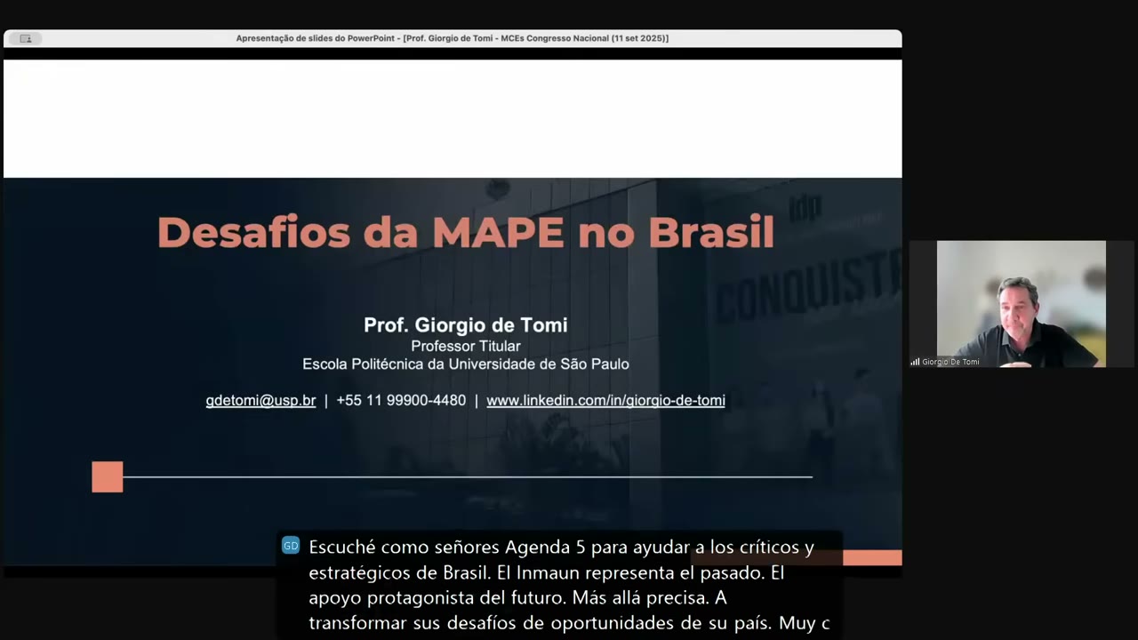 Vídeo do evento em 48:44