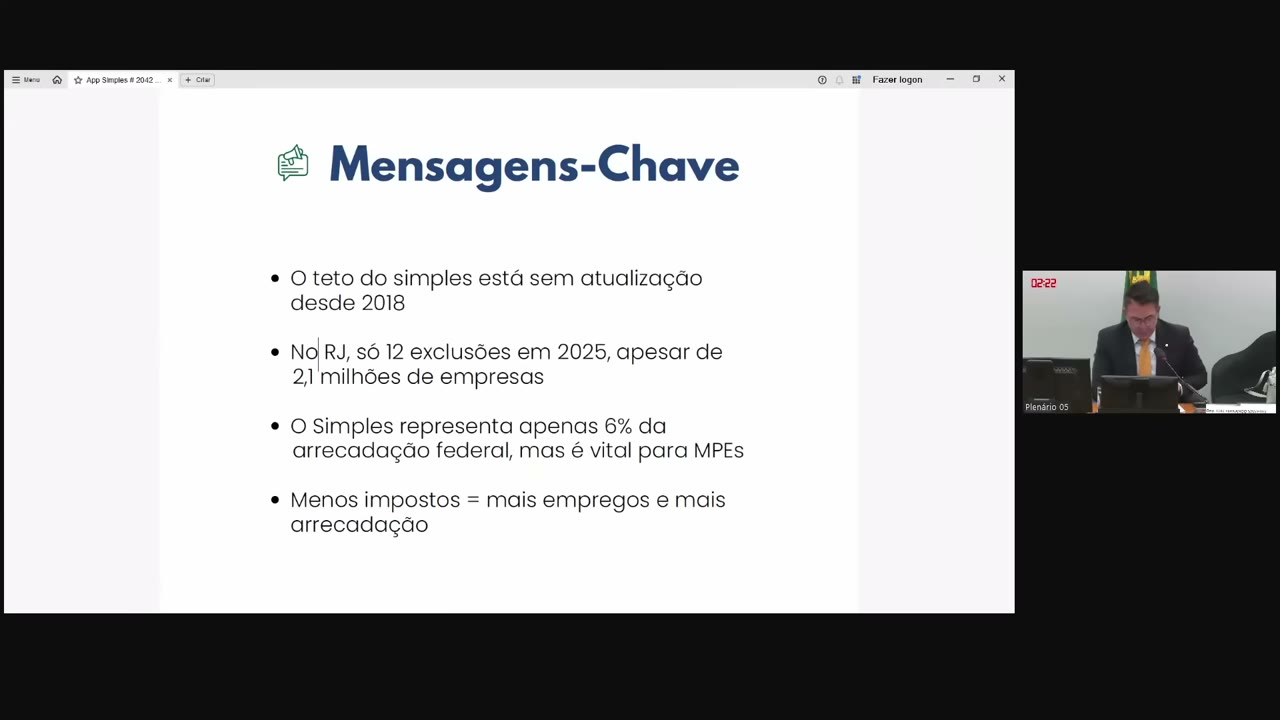 Vídeo do evento em 1:01:09
