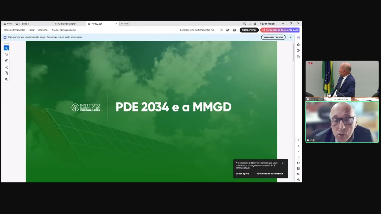 Vídeo do evento em 1:34:27