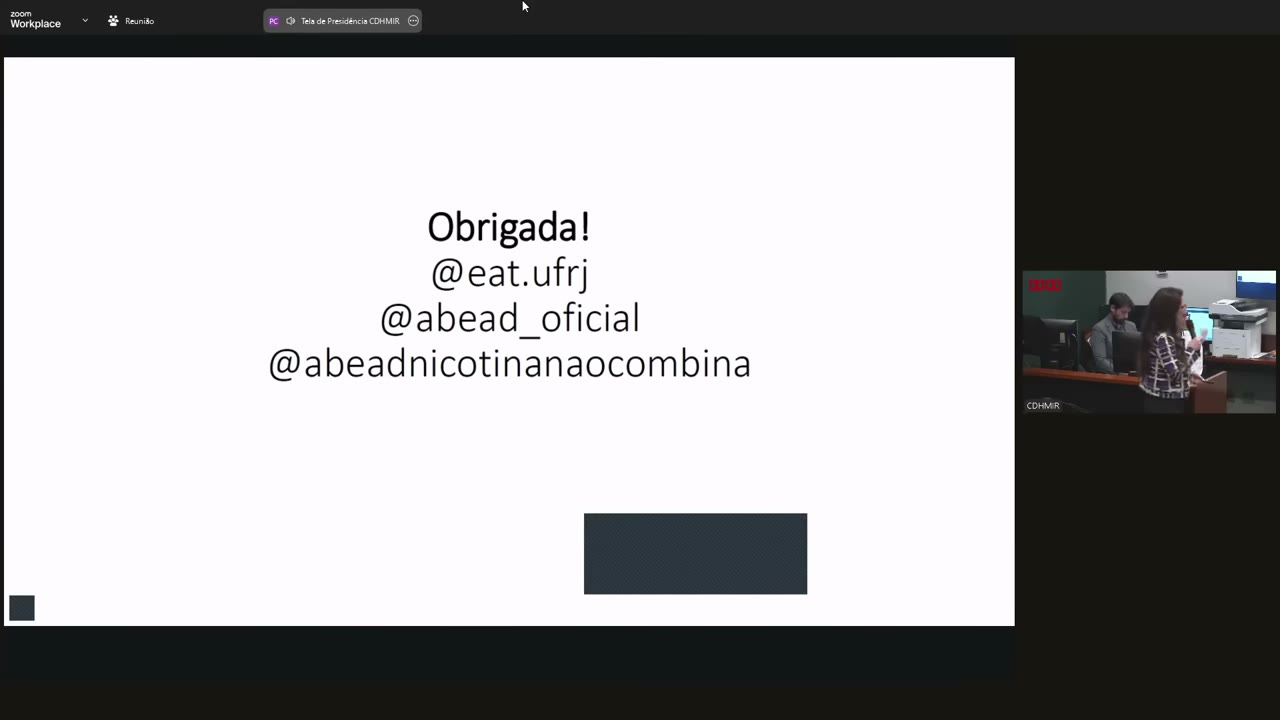 Vídeo do evento em 1:21:36