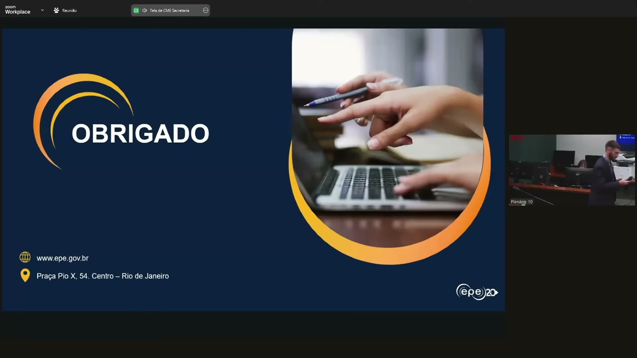 Vídeo do evento em 1:21:49