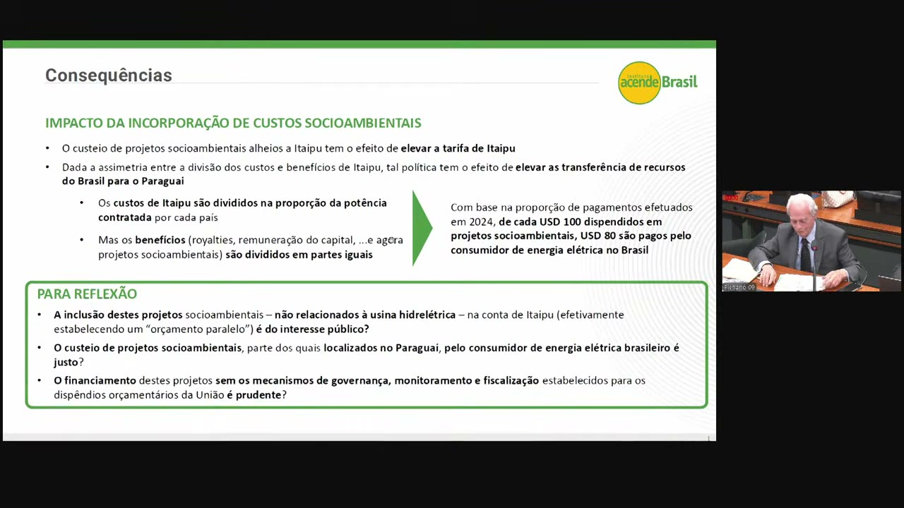 Vídeo do evento em 2:05:16