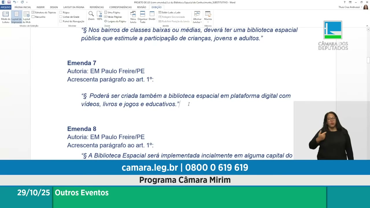 Vídeo do evento em 40:52