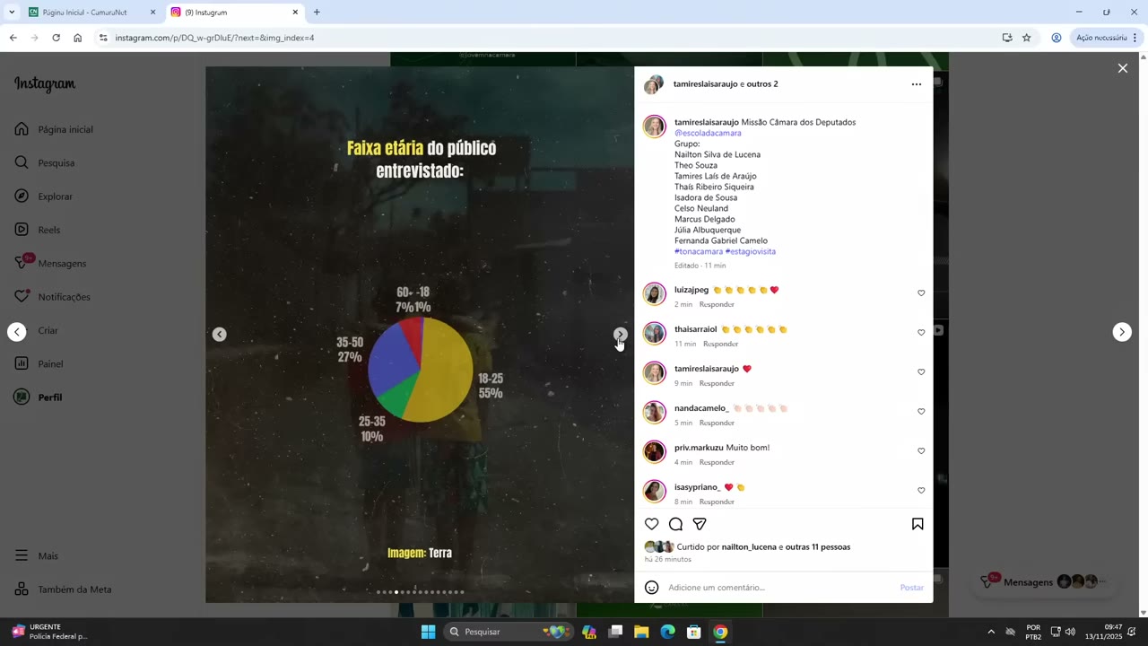 Vídeo do evento em 23:40