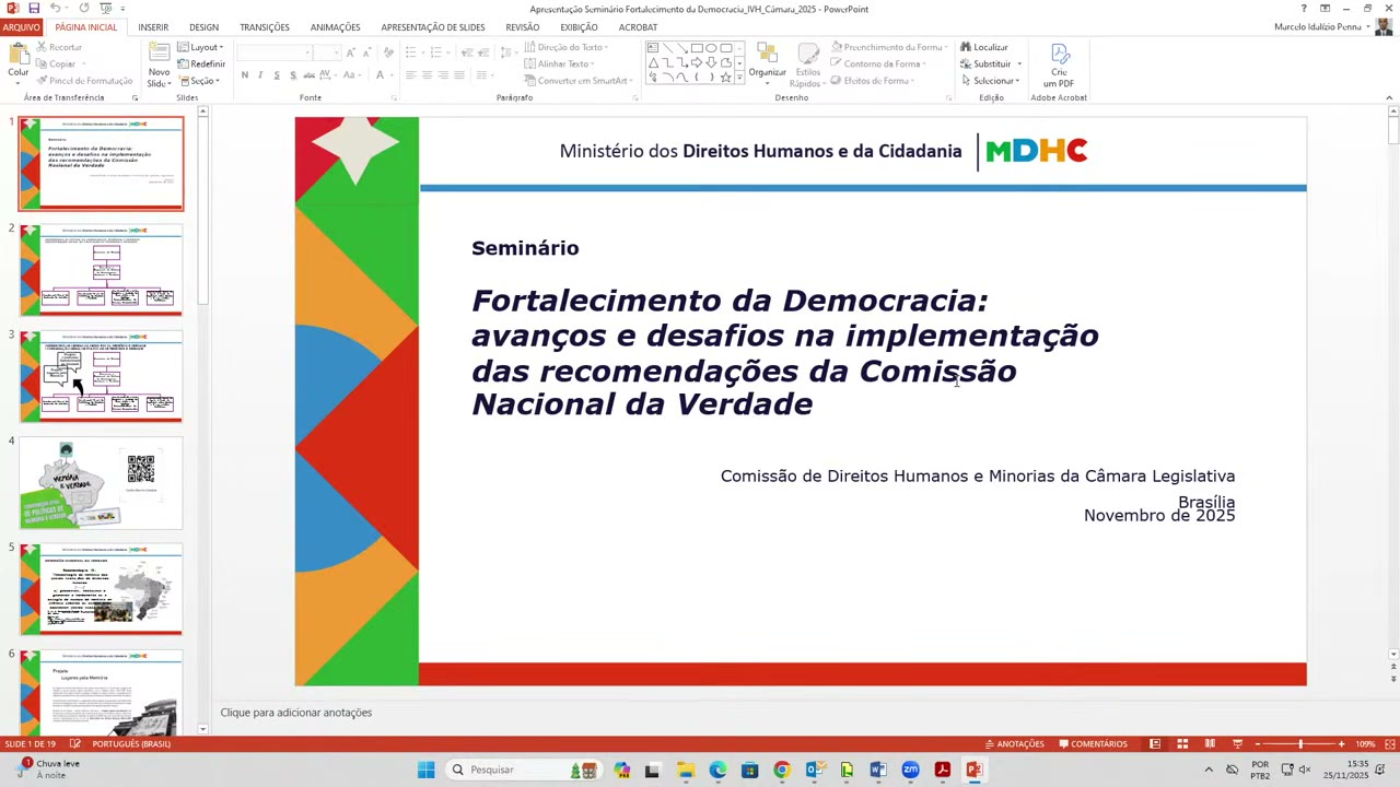 Vídeo do evento em 54:51