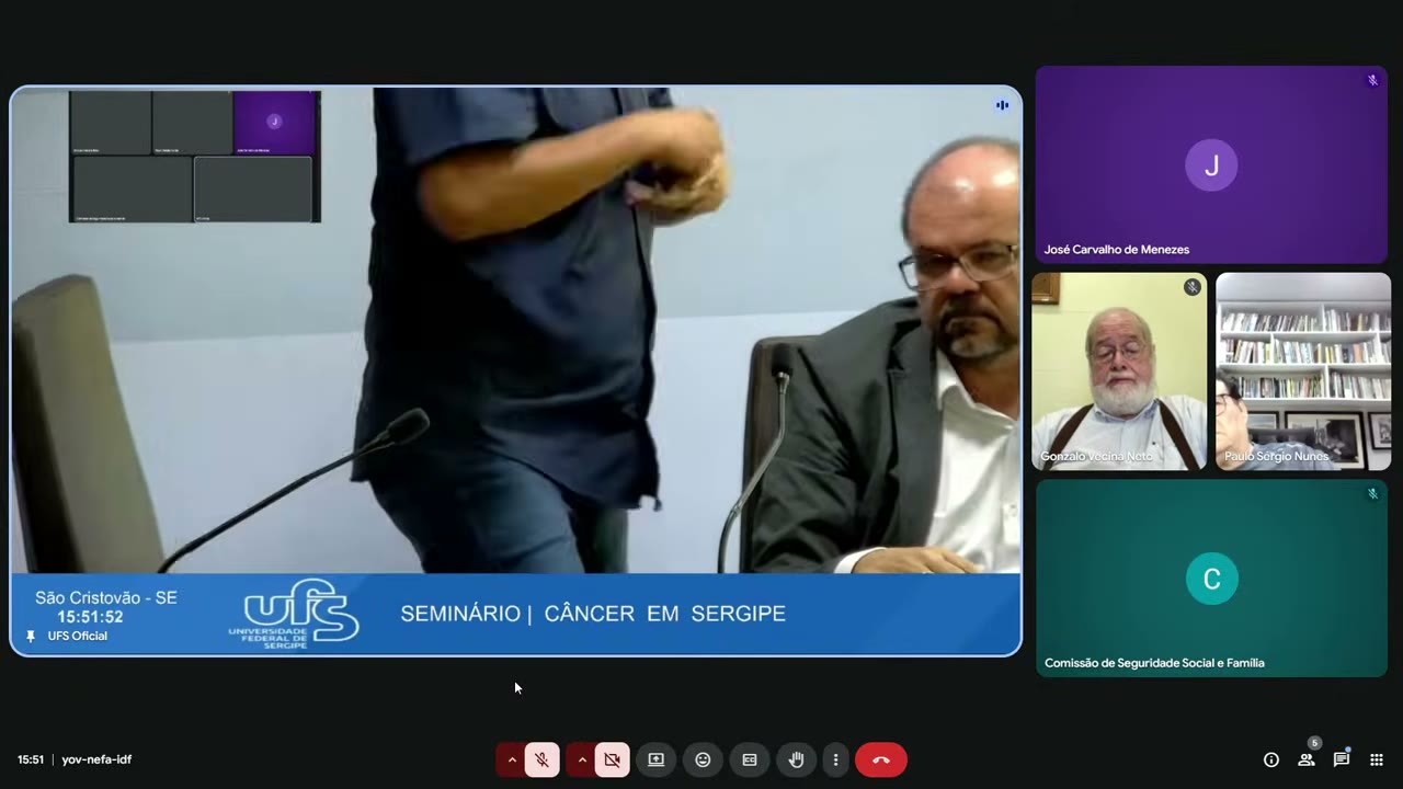 Vídeo do evento em 1:17:20