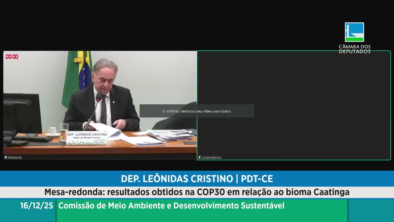 Vídeo do evento em 58:48