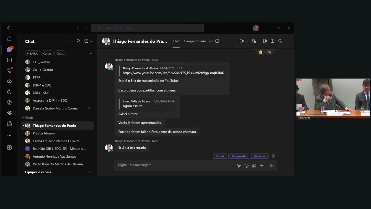 Vídeo do evento em 12:18
