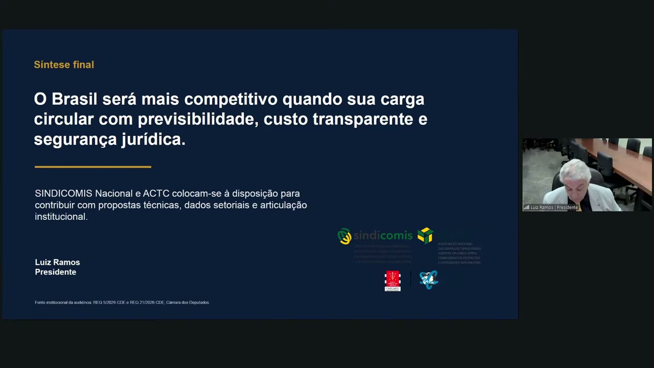 Vídeo do evento em 42:08