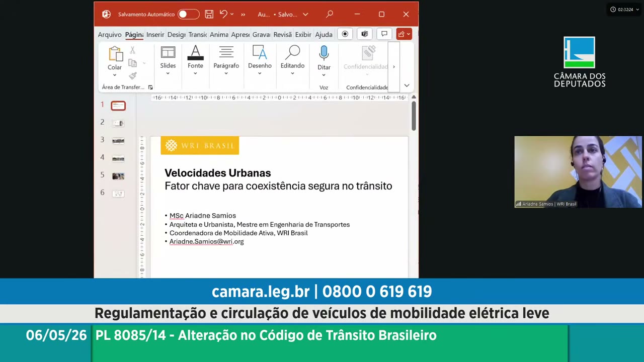 Vídeo do evento em 1:43:32