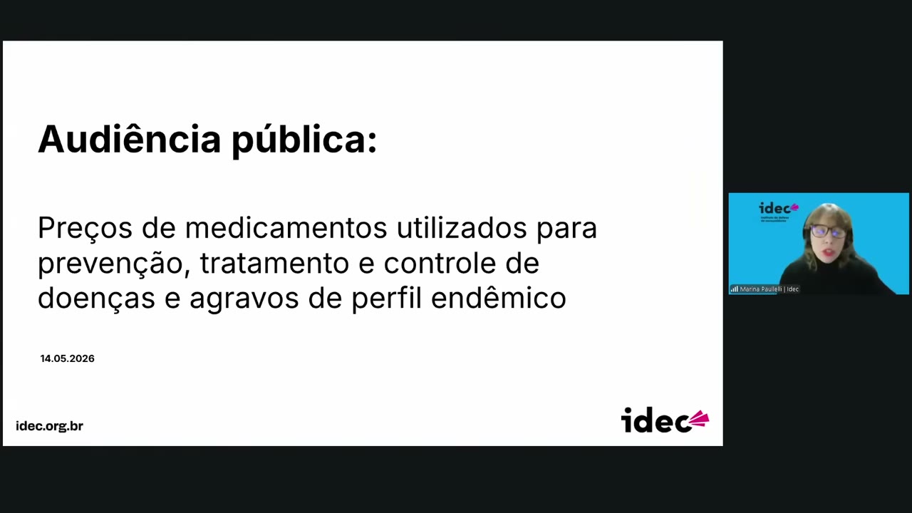 Vídeo do evento em 1:08:30