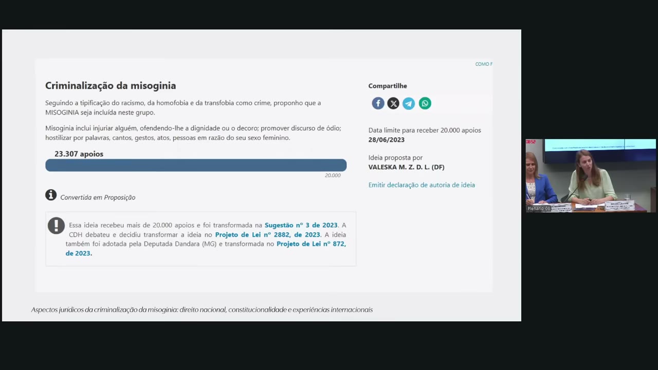 Vídeo do evento em 1:23:41