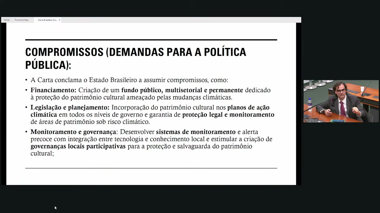 Vídeo do evento em 27:52