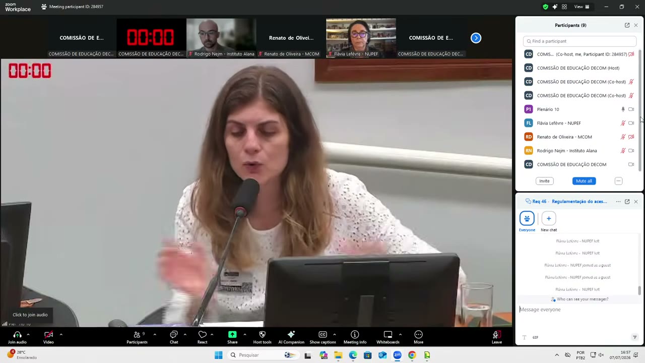 Vídeo do evento em 33:08