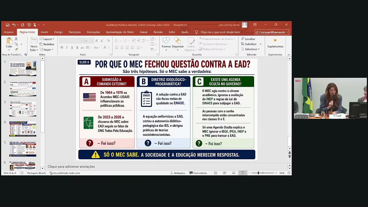 Vídeo do evento em 1:49:01