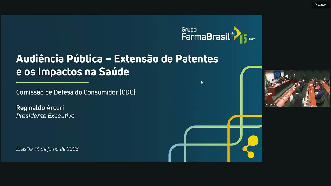 Vídeo do evento em 1:05:18