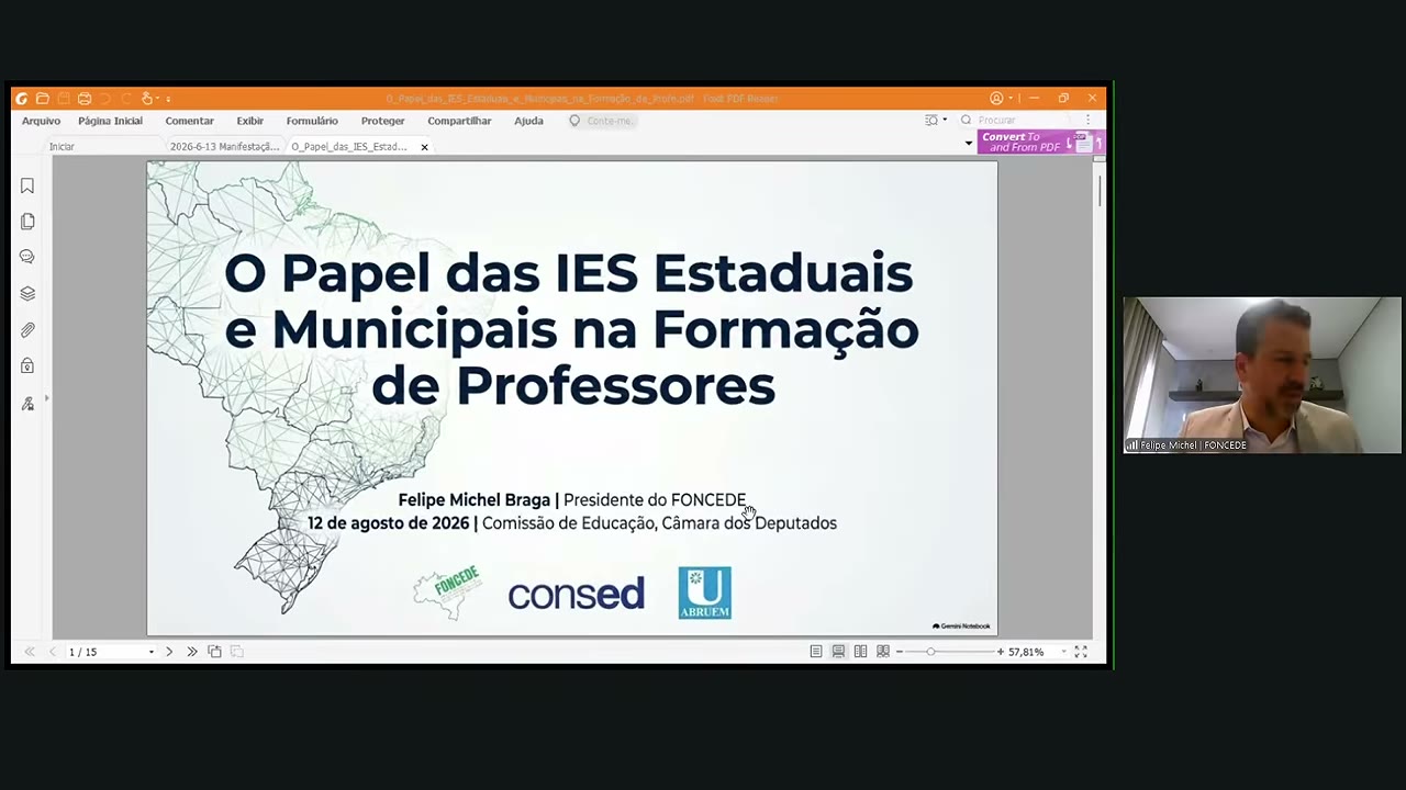 Vídeo do evento em 1:33:00